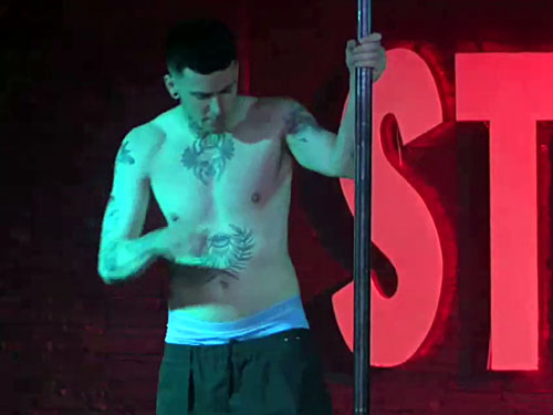 Video of sexy male stripper